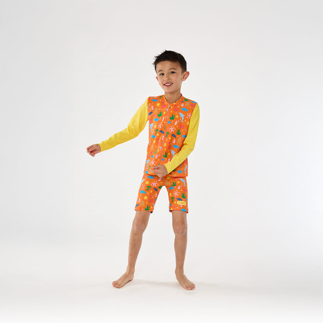 Citrus Splash Zip Up Rashie