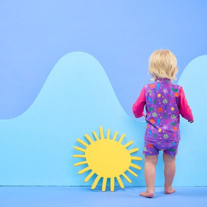 Periwinkle Wave Zip Up Rashie