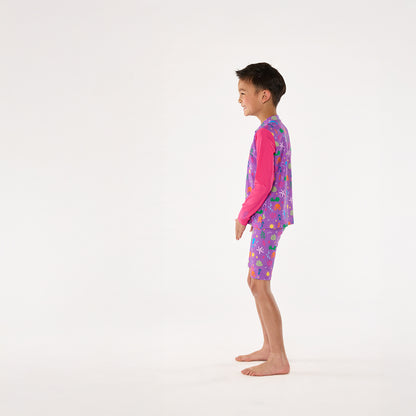 Periwinkle Wave Zip Up Rashie