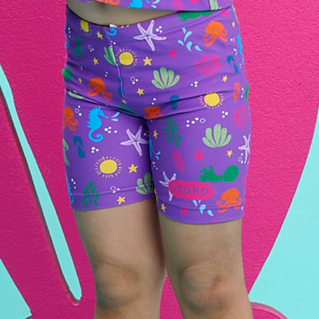 Periwinkle Wave Swim Shorts