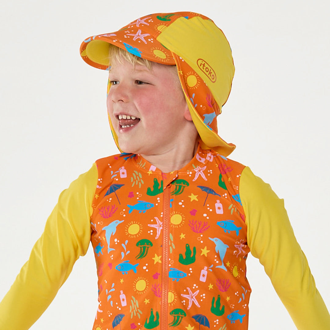 Citrus Splash Reversible Swim Hat