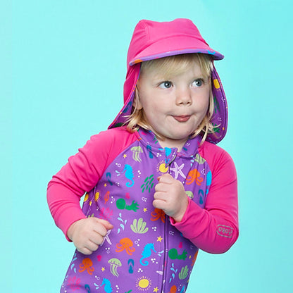 Periwinkle Wave Reversible Swim Hat