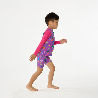 Periwinkle Wave Zip Up Rashie