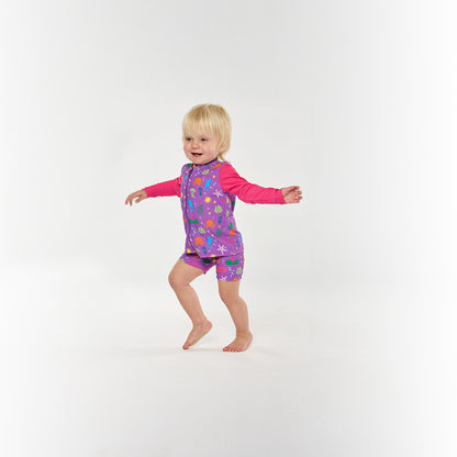 Periwinkle Wave Zip Up Rashie