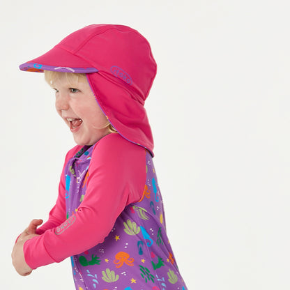 Periwinkle Wave Reversible Swim Hat