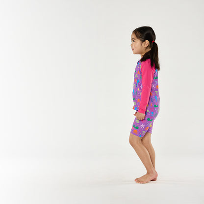 Periwinkle Wave Zip Up Rashie