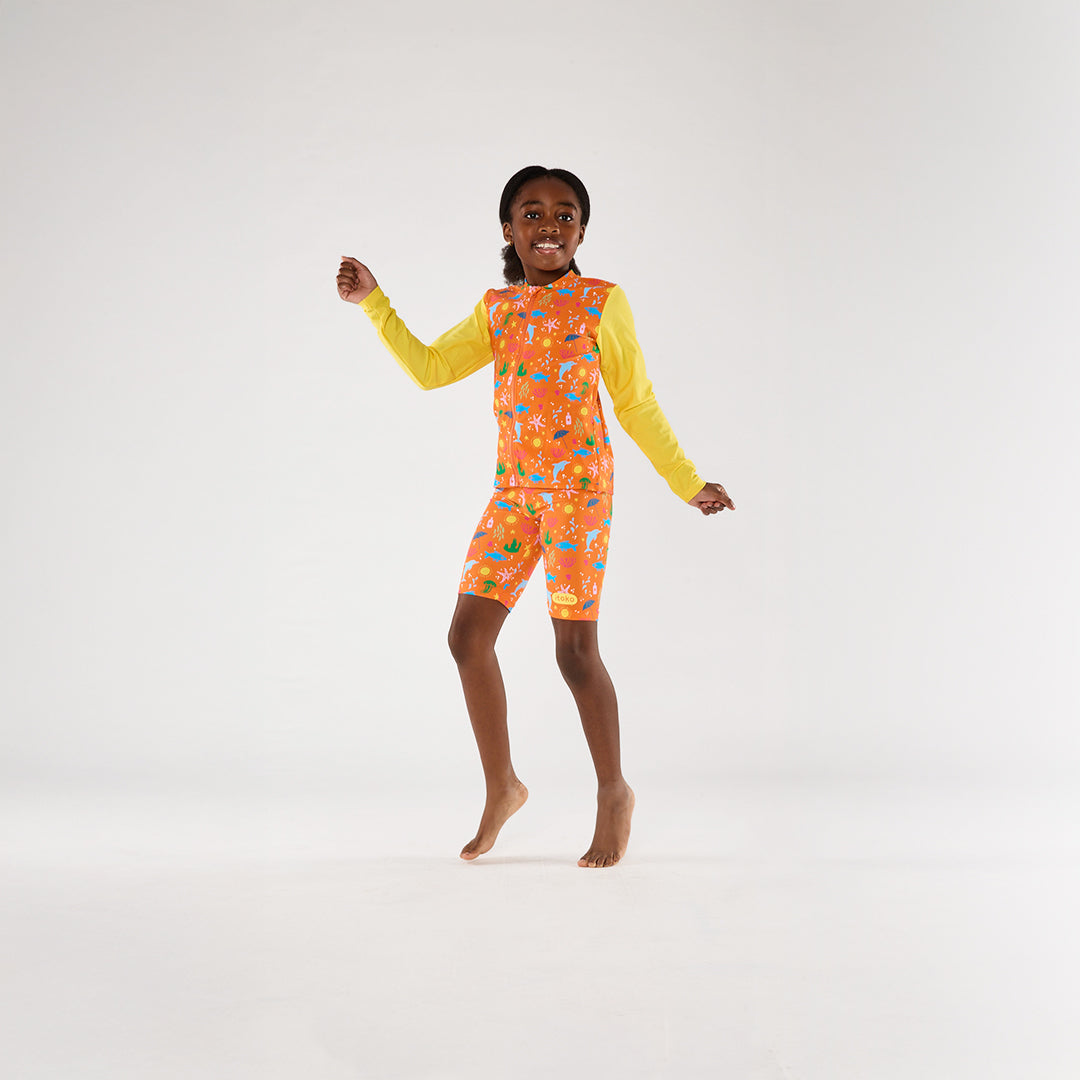 Citrus Splash Zip Up Rashie