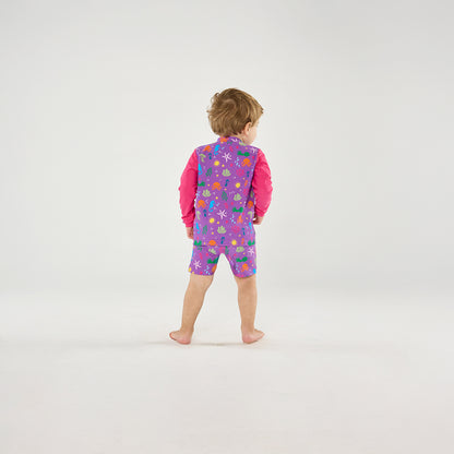 Periwinkle Wave Zip Up Rashie