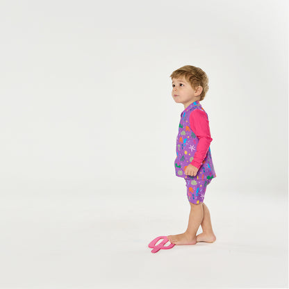 Periwinkle Wave Zip Up Rashie