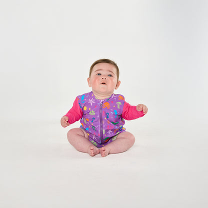 Periwinkle Wave Zip Up Rashie