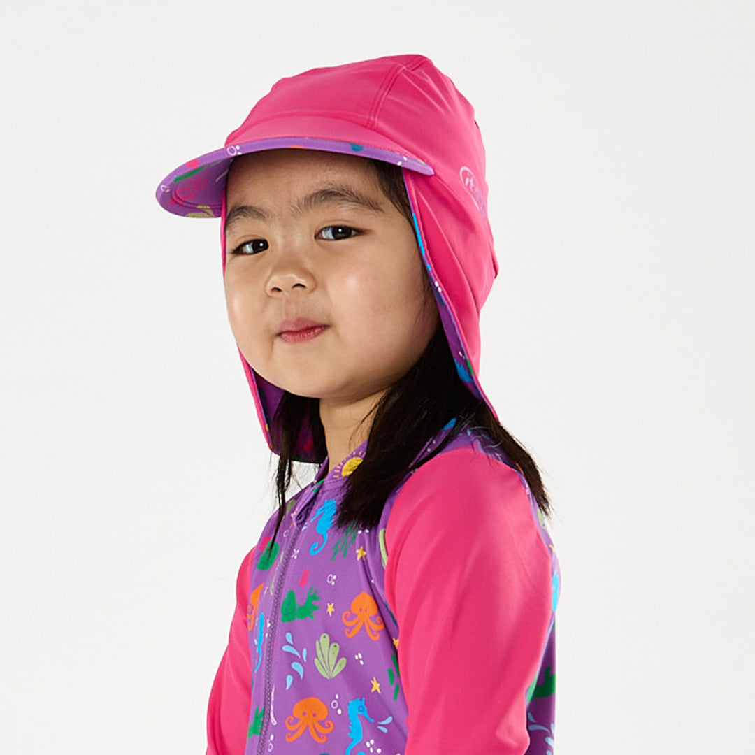 Periwinkle Wave Reversible Swim Hat