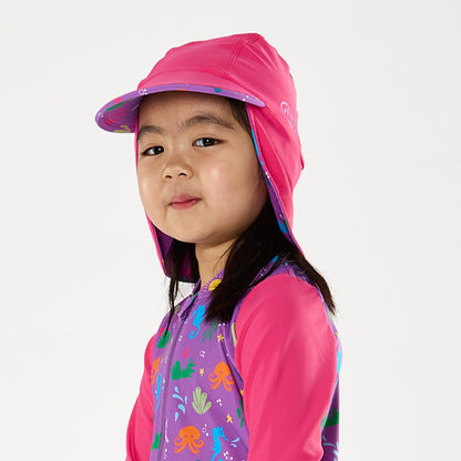 Periwinkle Wave Reversible Swim Hat